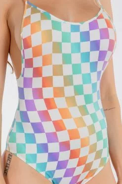 Rainbow Checker Bodysuit -Rave Wonderland Shop 0 52723af0 39d1 4438 b686 6595c8711679