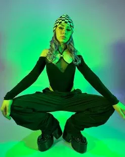 Rave Wonderland Shop 45 Black Diamond Strap Bodysuit