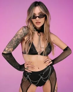 Roma Have Mercy Faux Leather Chain Top -Rave Wonderland Shop 111 a1b2601e 7029 4676 9323 8c838181e114