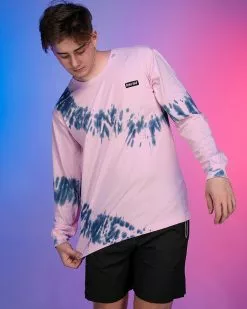 Space Yacht Pink/Teal Tie Dye Tee