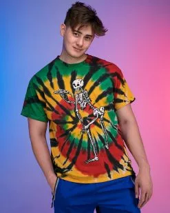 Space Yacht Tie Dye Twerk Skeleton Tee
