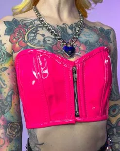 Lava Luv Hot Pink Bustier Top