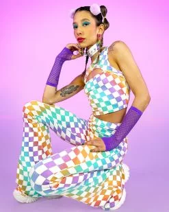 Rainbow Checker Cutout Top -Rave Wonderland Shop 1 fcc7c32e dff0 4b0c 8cc9 77a6f5eee774