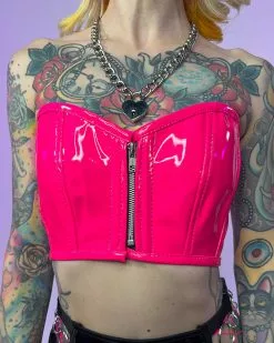Lava Luv Hot Pink Bustier Top -Rave Wonderland Shop 20 b559204d 3751 4ad7 83fb cf50557f91f0