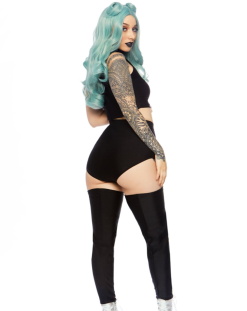 LEG AVENUE 3pc Holographic Skeleton W Attached Leggings -Rave Wonderland Shop 271006522 main 1