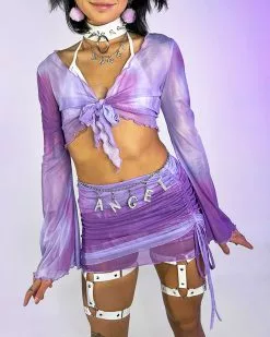 Tied & Dyed 2pc Lavender Skirt Set -Rave Wonderland Shop 29 a1daef70 c12c 4774 9875 b6194b5fc71e