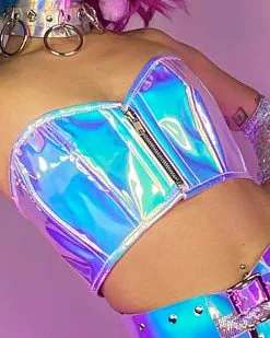 Wanderlust Iridescent Purple/Blue Bustier Top