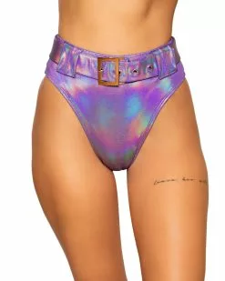 Roma Shimmer Buckle High Waist Rave Shorts -Rave Wonderland Shop 3745 PP