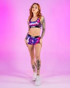 PSD Playboy Spiral Tie Dye Boy Shorts -Rave Wonderland Shop 422480008 PUR 1