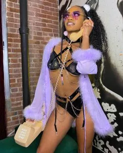 Roma 2pc Lustful Habit Black Lingerie Set