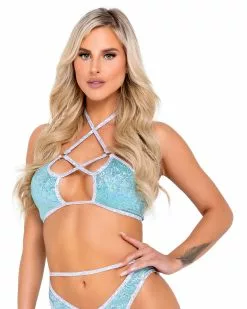 Roma Minty Aura Criss-Cross Top