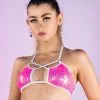 Roma Pink Sugar Nova Criss-Cross Top -Rave Wonderland Shop 6091