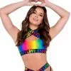 Roma Rainbow Love Halter Top -Rave Wonderland Shop 6136 6137 2