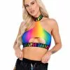 Roma Rainbow Love Keyhole Top -Rave Wonderland Shop 6138 6151