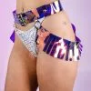 Roma Diamond Rodeo Vinyl Iridescent Belt W/ Vinyl Fringe -Rave Wonderland Shop 6228 3