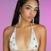 Roma White Cosmic Stardust Bikini Tie Top -Rave Wonderland Shop 62 e3cf4d65 91ae 4029 adf2 bf4fe940c8e5
