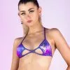 Roma Purple Oasis Keyhole Triangle Top -Rave Wonderland Shop 6306 1