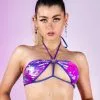 Roma Purple Oasis Strappy Bikini Top