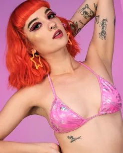 Roma Hypnotic Pink Bikini Tie Top