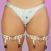 Roma White Cosmic Stardust High-Cut Bottoms 1 Roma White Cosmic Stardust High-Cut Bottoms -Rave Wonderland Shop 64 32a4b16b 4cbf 450c a6c7 2cf6e81232b4