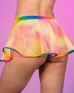 Roma Rainbow Raver Fishnet Mini Skirt -Rave Wonderland Shop 69 adf43bbf e85f 4a9e b788 3d1d6e34a3bf