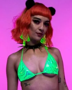 Roma Hypnotic Green Bikini Tie Top