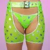 Roma Green Cosmic Stardust Chaps -Rave Wonderland Shop 79 2277442a c267 4d94 9a1d 10fe79064bf9