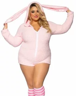 LEG AVENUE Fuzzy Bunny Onesie -Rave Wonderland Shop 86824X00509 main
