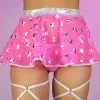 Roma Pink Cosmic Stardust Mesh Mini Skirt -Rave Wonderland Shop 88
