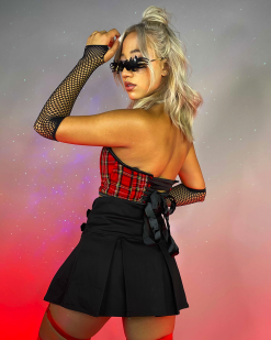 School's Out Plaid Bustier Top -Rave Wonderland Shop 8 85d00d08 5cde 483d 867b 2f117048c5d6