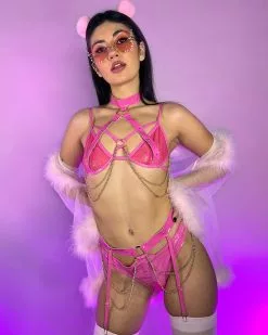 Roma 2pc Lustful Habit Pink Lingerie Set -Rave Wonderland Shop 9 71b0e3ba 0e1e 4a59 8128 f88cad67b946