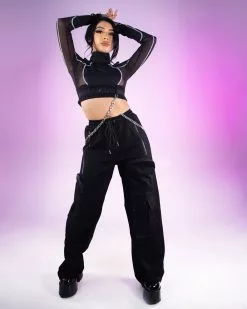 High Tech Mesh Crop Top -Rave Wonderland Shop A131 2