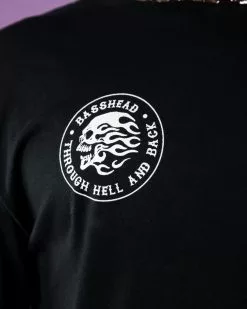 Basshead Hell And Back Black Men's T-Shirt -Rave Wonderland Shop A800 BASSHELLBACK 7