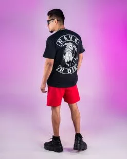 Rave Or Die Reaper Black Men's T-Shirt -Rave Wonderland Shop A800 RAVEORDIE 6