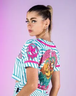 Music In My Heart Sloth Cropped Baseball Jersey -Rave Wonderland Shop A811 HOUSESLOTH 5