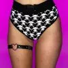 Reflective Hardstyle Biohazard 150 BPM Or Die Buckle Cheeky High Waist Bottoms -Rave Wonderland Shop B006 REFBIOHAZARD 5