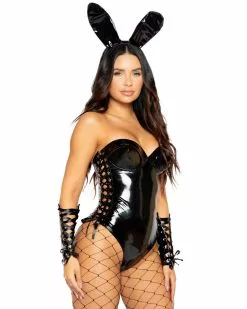 Roma 2pc Laced Up Vinyl Bunny Costume