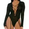 Forplay 1pc Feline Low Cut Long Sleeve Black Cheetah Teddy -Rave Wonderland Shop Blank964x1205 2020 12 17T092341.764