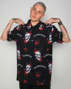 Skull & Rose Basshead Hawaiian Shirt -Rave Wonderland Shop DSCF0522
