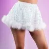White Sequin Fields Skirt