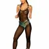 Black Mesh Criss-Cross Straps Full Body Catsuit 1 Black Mesh Criss-Cross Straps Full Body Catsuit -Rave Wonderland Shop FF106 BLK FF269 OPL FT 4