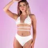 Ivory Spring Break 2pc Set -Rave Wonderland Shop HGC7975A WHT FRONT