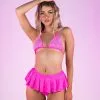 Pink Dolled Up 2pc Skirt Set -Rave Wonderland Shop HGC8254 PNK FRONT.2