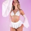 White Dolled Up 2pc Skirt Set -Rave Wonderland Shop HGC8254 WHT FRONT.1