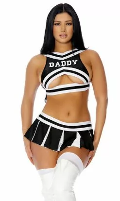 Forplay 2pc Number One Fan Cheerleader Costume -Rave Wonderland Shop L2ltYWdlcy9wcm9kdWN0L2p1bWJvcy81NTI5NjdfYmxhY2tfYWx0MV9sZy5qcGc H SH583 MW350