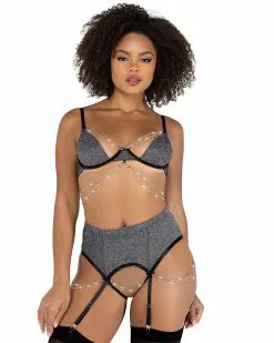 Roma Dazzle Me 2PC Crotchless Lingerie Set -Rave Wonderland Shop LI465 2048x b1594e28 78a2 4d26 8baf 3b9671964ae4
