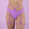 Roma Lavender Shorts W/ Attached Leg Straps Rave Basics -Rave Wonderland Shop LizzieRoseMedia 1900