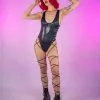 Bound To Me Black Spectrum Full-Body Lace-Up Bodysuit