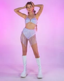 Lavender Sequin Fringe Mirage 2pc Set -Rave Wonderland Shop LizzieRoseMedia 2851 2