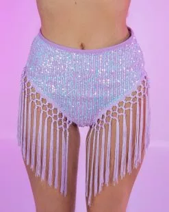 Lavender Sequin Fringe Mirage 2pc Set -Rave Wonderland Shop LizzieRoseMedia 2899